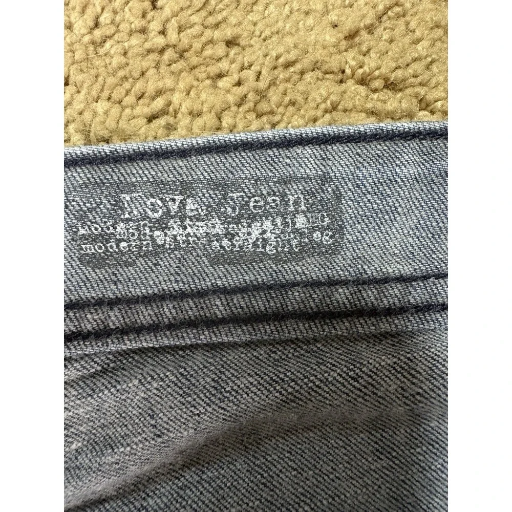 Volcom Nova Jean Men 33 Blue Denim Button Fly Straight Leg Skater Casual